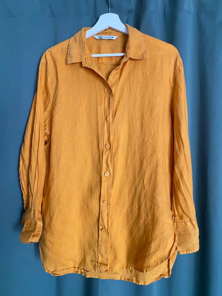 Льняная мужская рубашка Zara