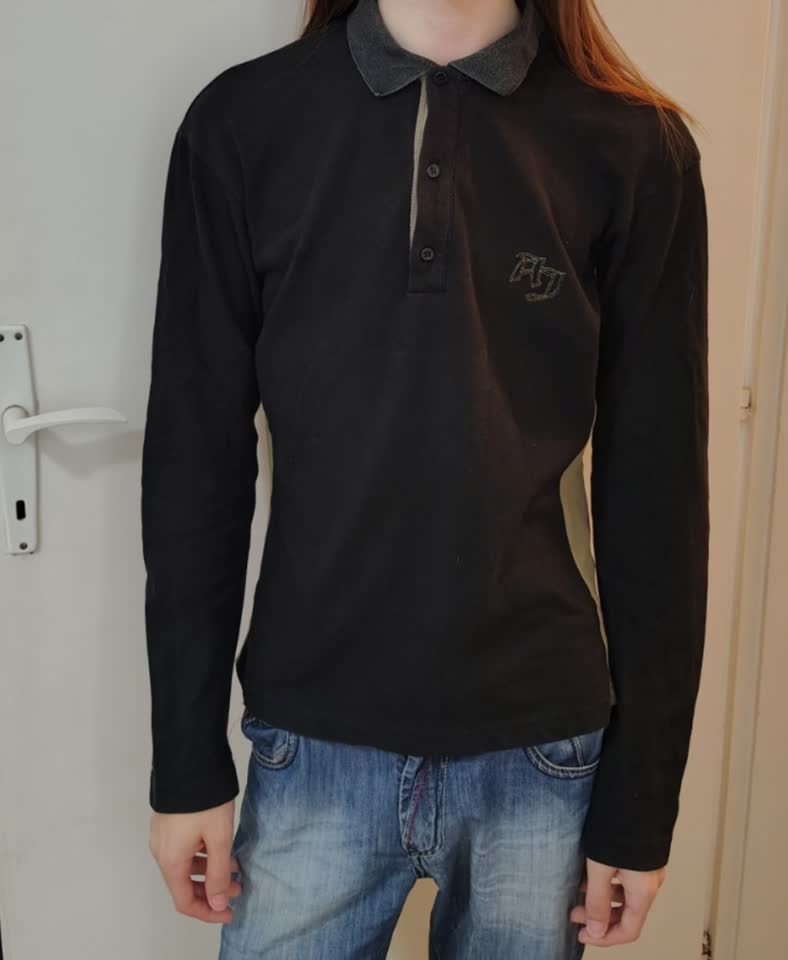 Armani Jeans Long Sleeve Polo (L size)