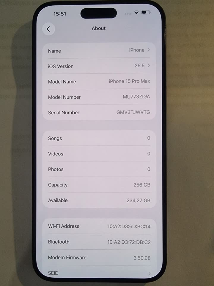 Продаю iPhone 15 Pro Max 256Gb