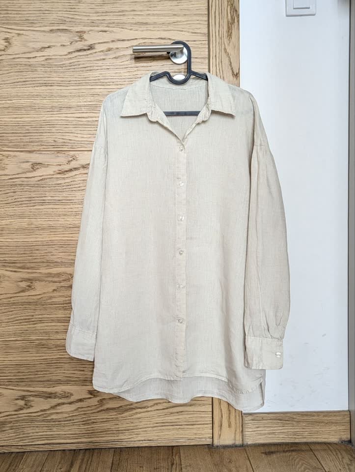 Льняная рубашка H&M и панама H&M