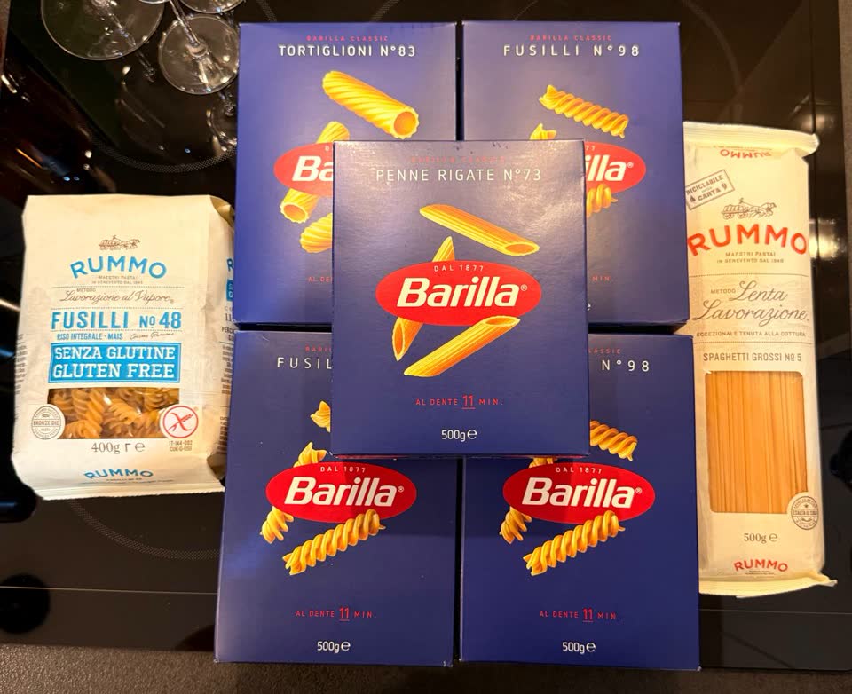 Отдам бесплатно несколько упаковок макарон Barilla и Rummo