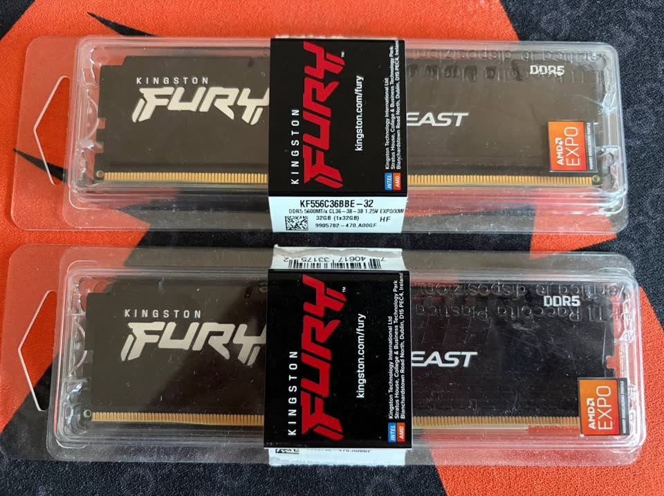 Продам оперативную память DDR5 Kingston Fury Beast KF552C40BBK2-32