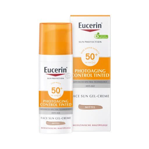 Tonirajući zaštitni gel-krem za lice Eucerin Photoaging Control Tinted Face Sun Gel-Creme, nijansa Medium, SPF 50+