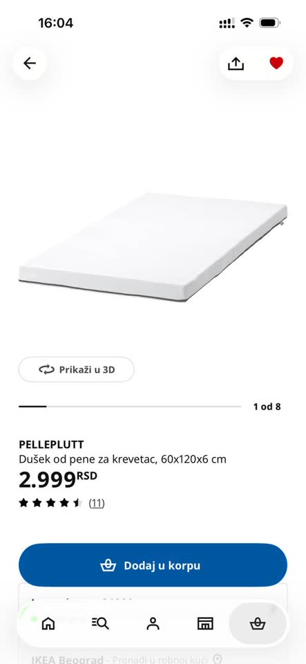 IKEA dušek i ograda za dušek