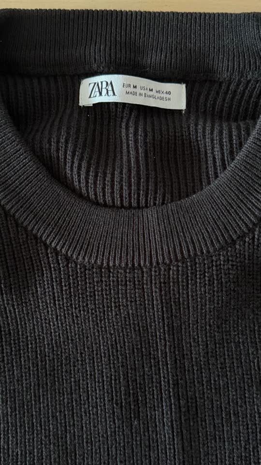 Свитер Zara мужской чёрный, размер M