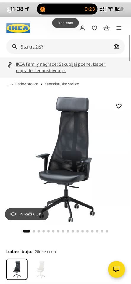 IKEA JÄRVFJÄLLET kancelarske stolice – 21 komad