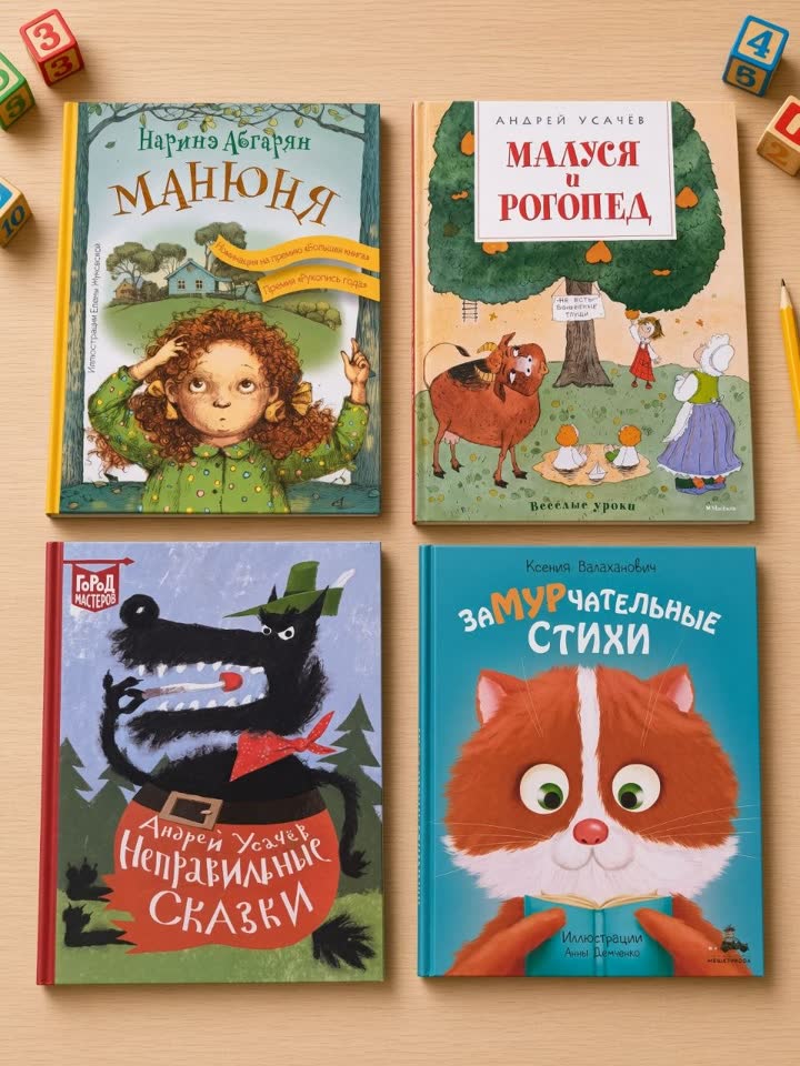 Книги: Манюня, Маруся и Рогопед, Неправильные сказки, Замурчательные стихи