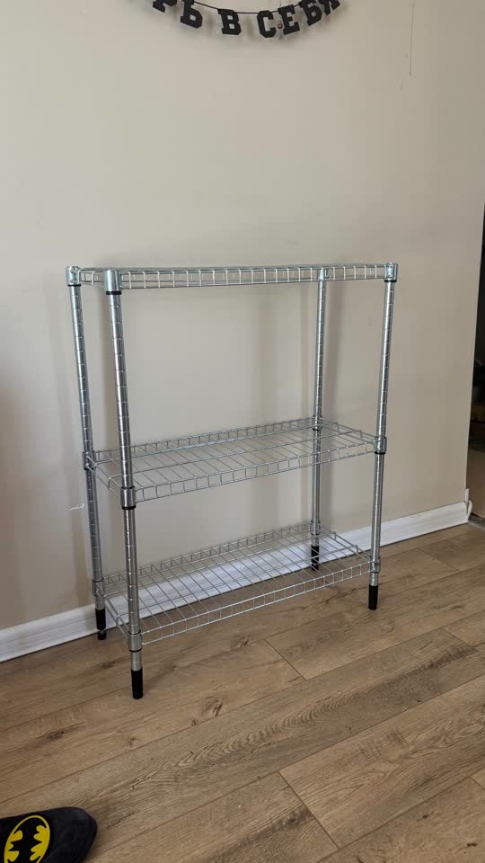 IKEA metalna polica sa dodatnom policom