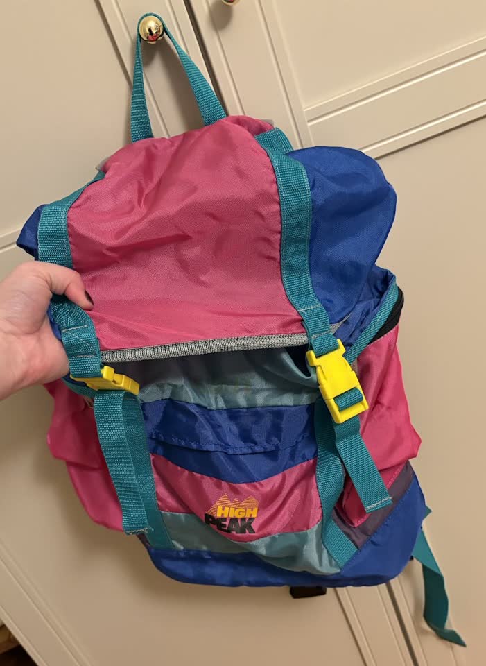 90s-colorblock high peak рюкзак винтаж