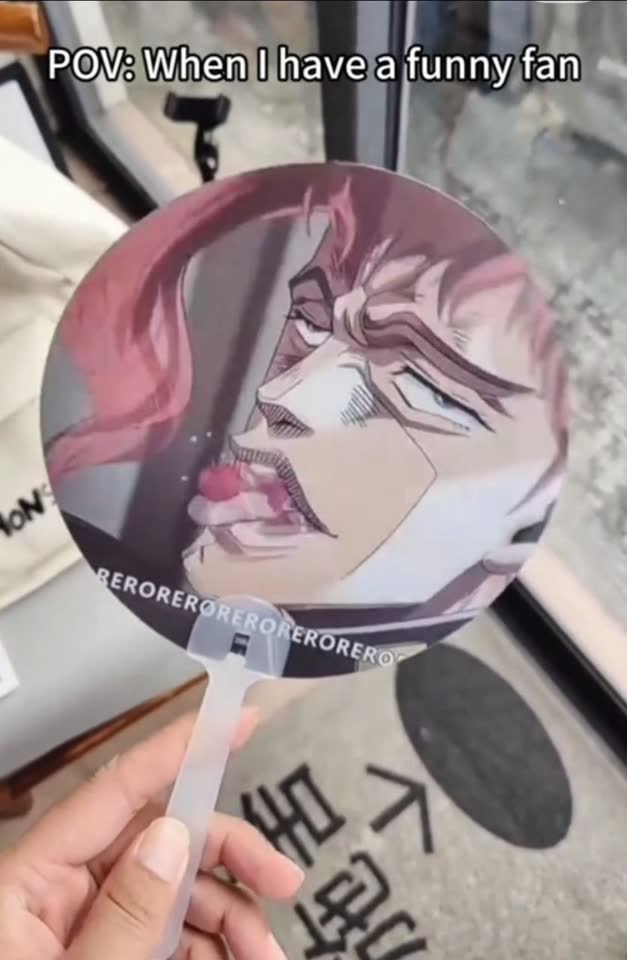 Lepeza Kakyoin (Jojo) sa holografskom slikom