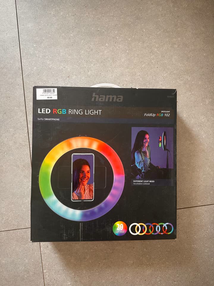 Prodajem kružnu RGB lampu Hama FoldUp RGB 102
