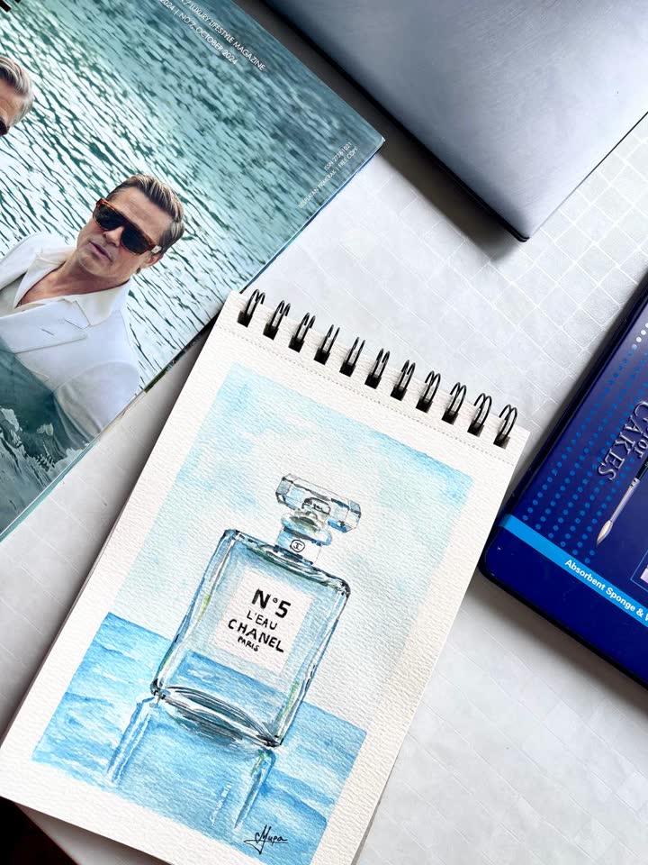 Akvarelni crtež Chanel No. 5