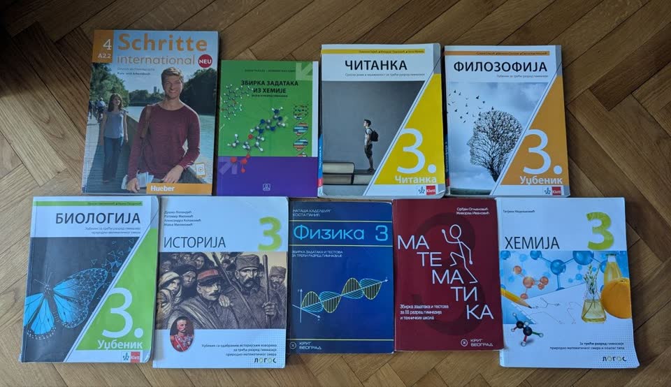 Udžbenici za 3. razred gimnazije