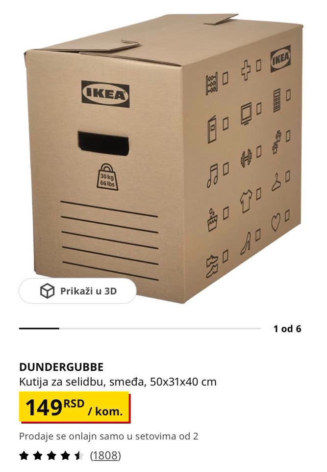 Poklanjam 12 IKEA kutija