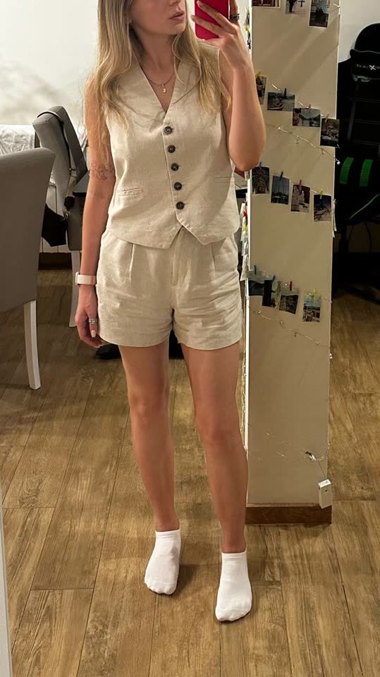Льняные шорты Zara, размер XS