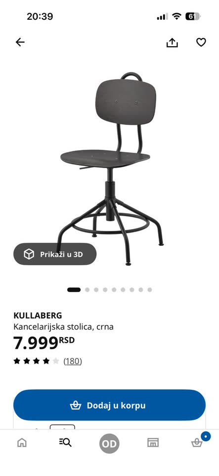 Prodajem stolicu IKEA KULLABERG