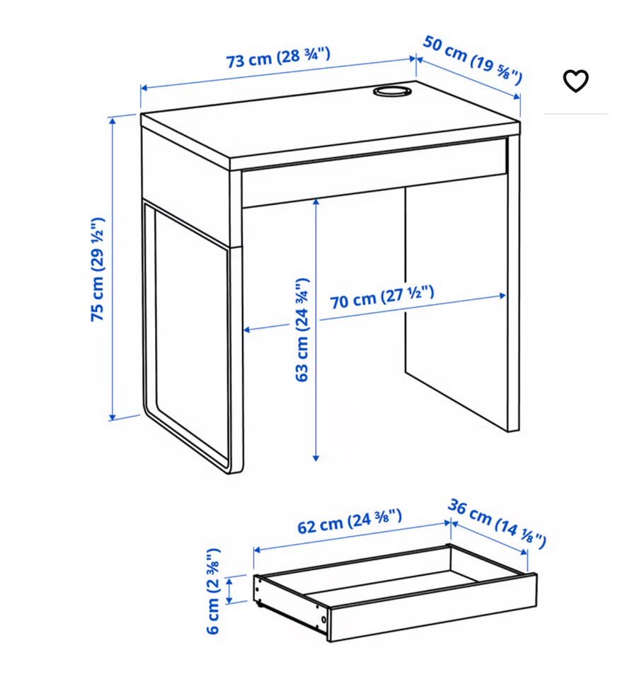 Рабочий стол IKEA MICKE