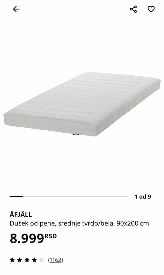 Продаю кровать-чердак IKEA VITVAL с матрасом IKEA ÅFJÄLL