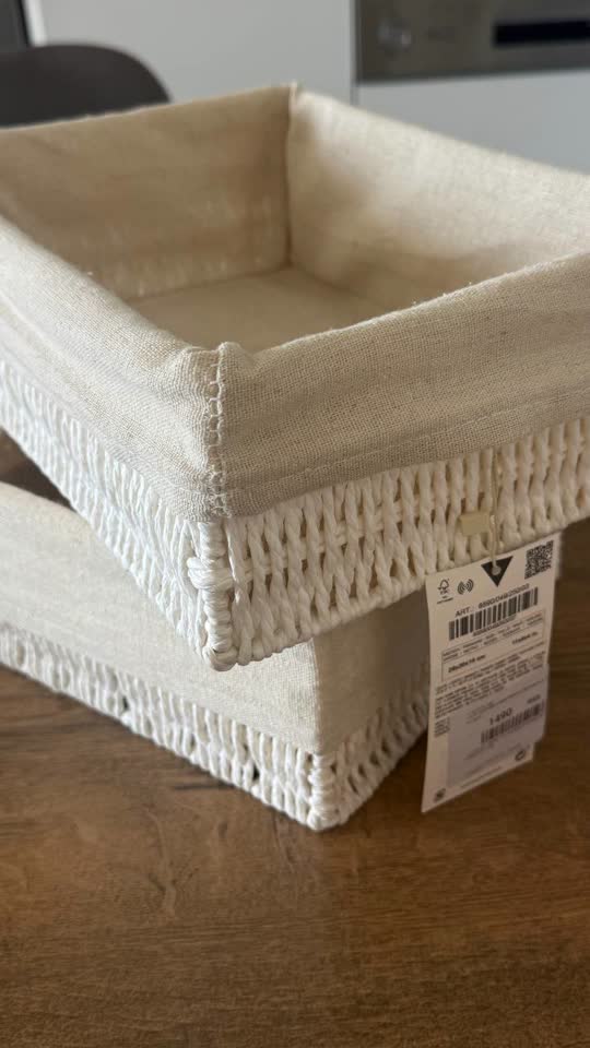 Плетеные корзинки для хранения Zara Home с текстильными вкладышами