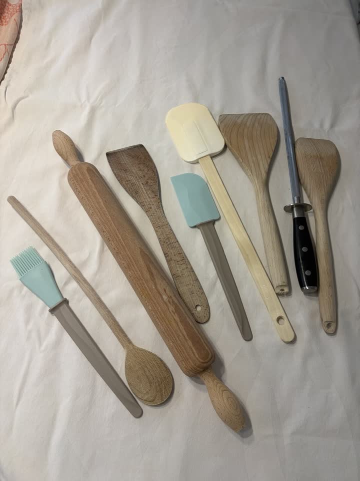 Set drvenih kuhinjskih lopatica