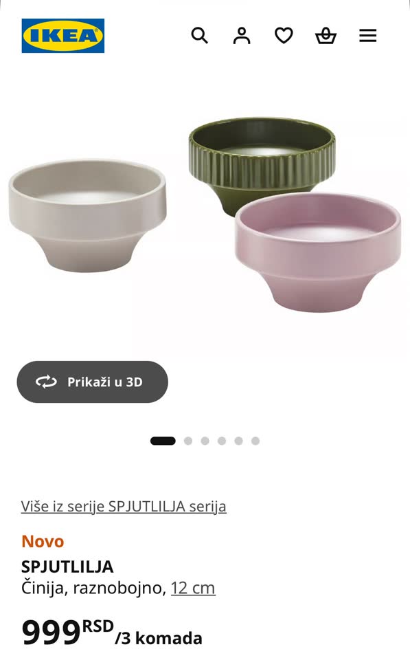 IKEA duboki tanjiri i podloga za sudove IKEA