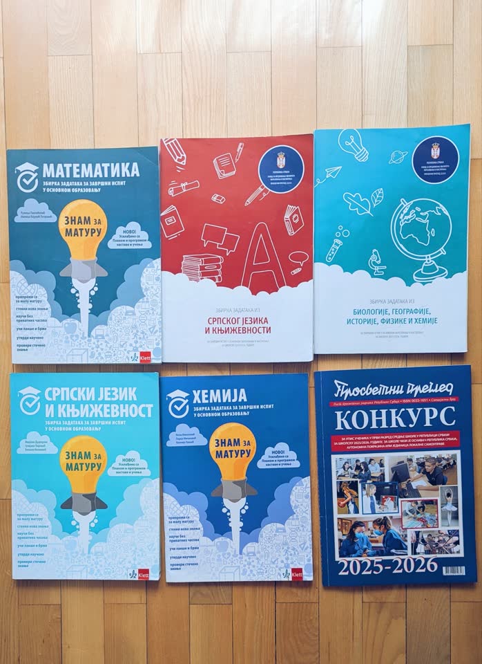 Maturski ispiti, zbirke za pripremu za završne ispite nakon 8. razreda