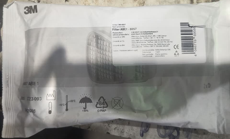 Kompleti filtera za masku 3M ABE1
