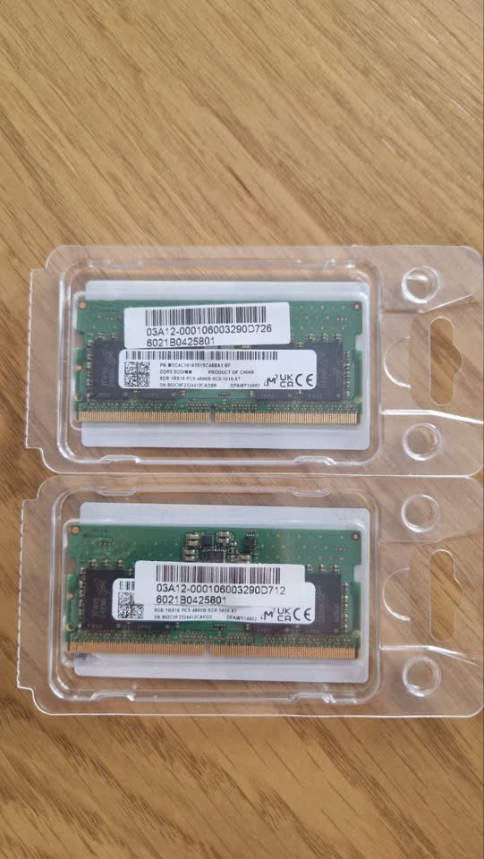 Micron radna memorija 8GB DDR5 SODIMM 4800 MT/s