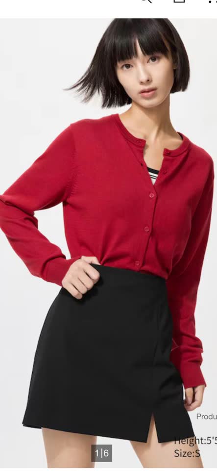 Юбка черная Uniqlo с вшитыми шортами внутри