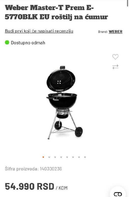 Weber Master-Touch Premium E-5770 roštilj (57 cm)