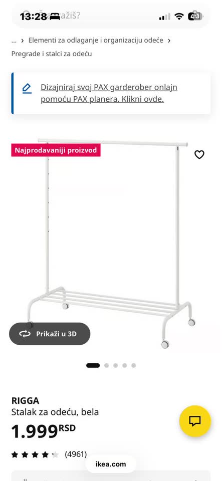 IKEA vešalica, bela