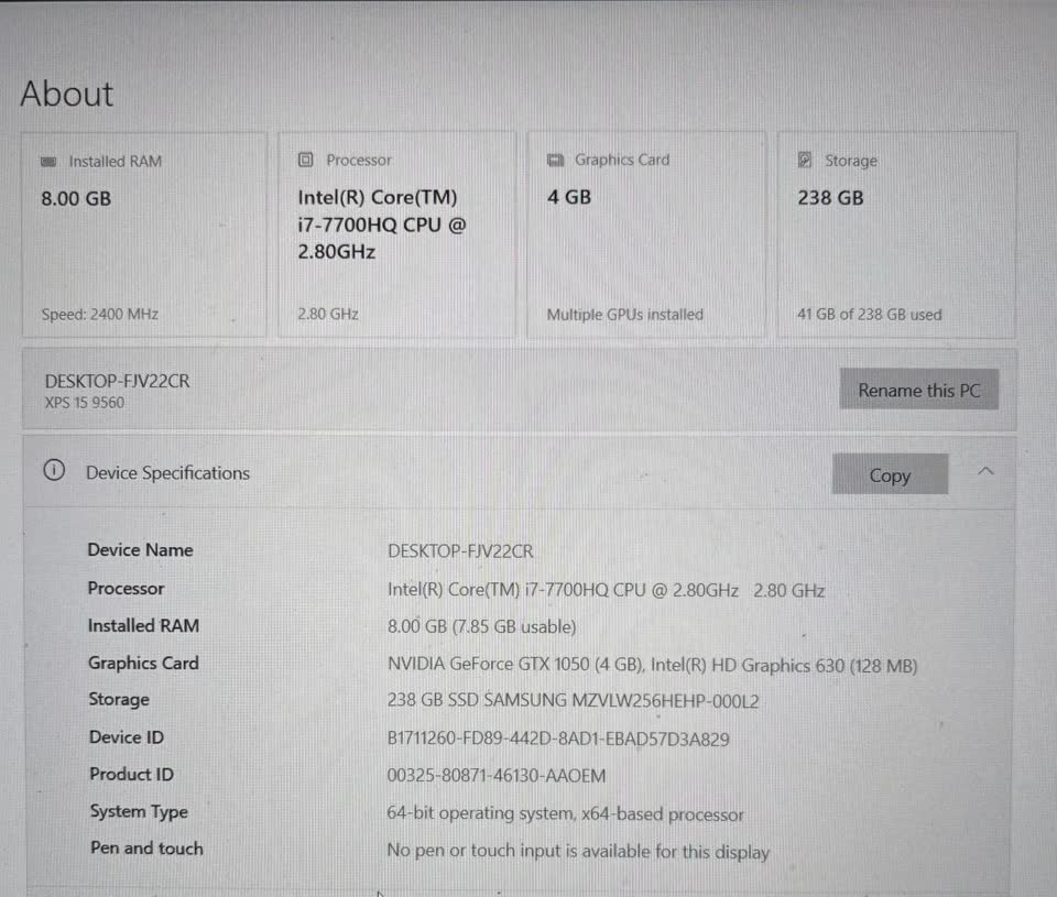 Prodajem laptop Dell XPS 15 9560