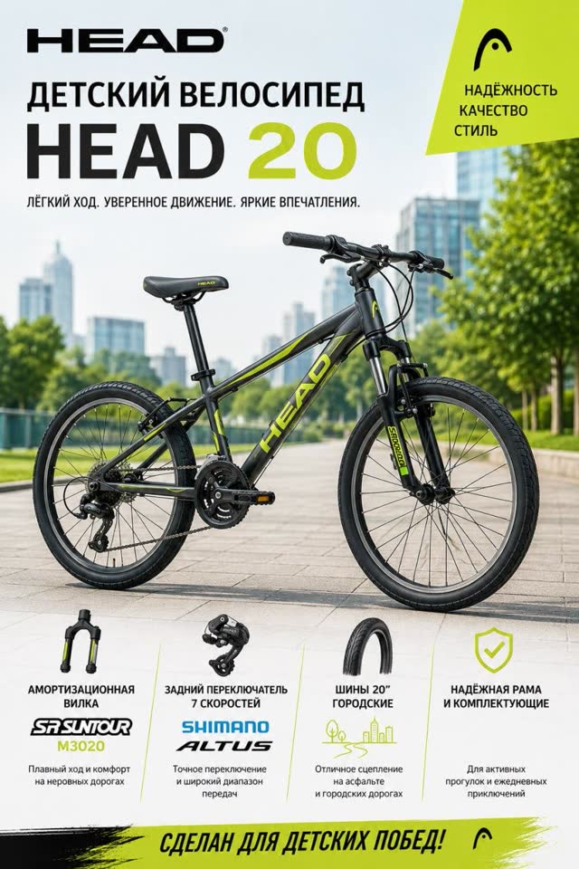 Детский велосипед HEAD 20"