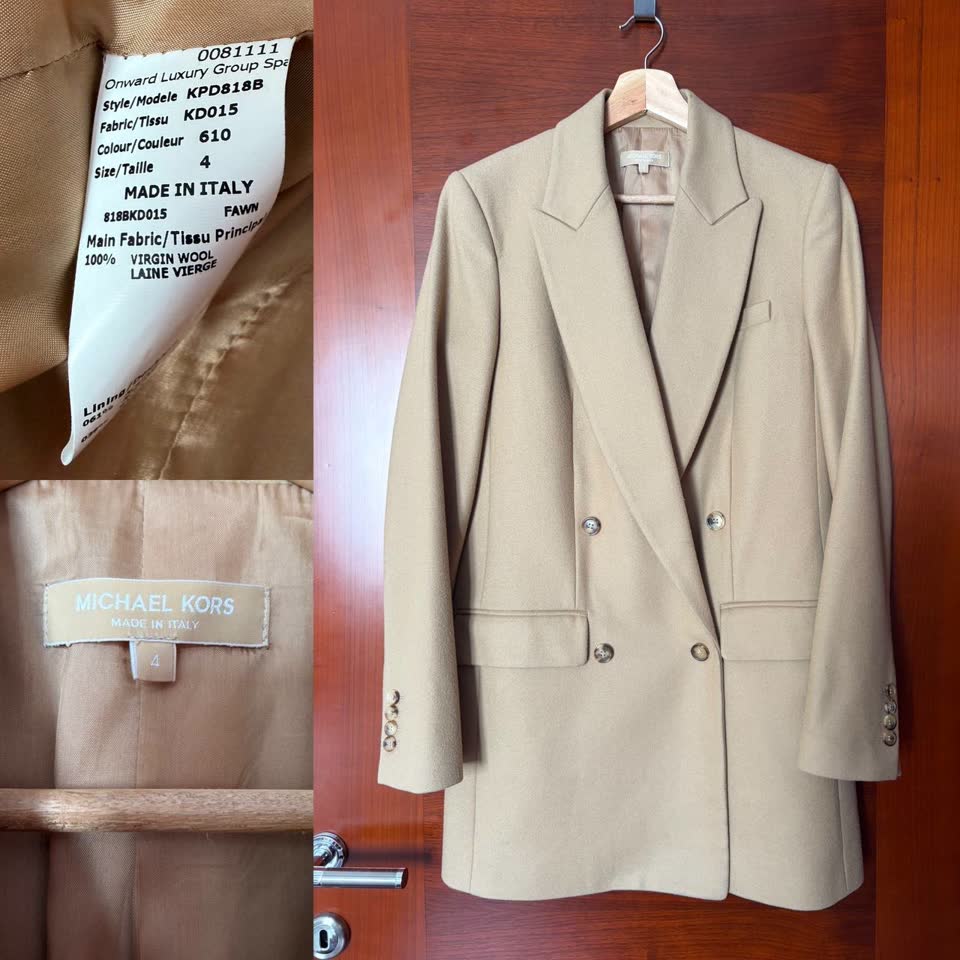 Пиджак из virgin wool, camel