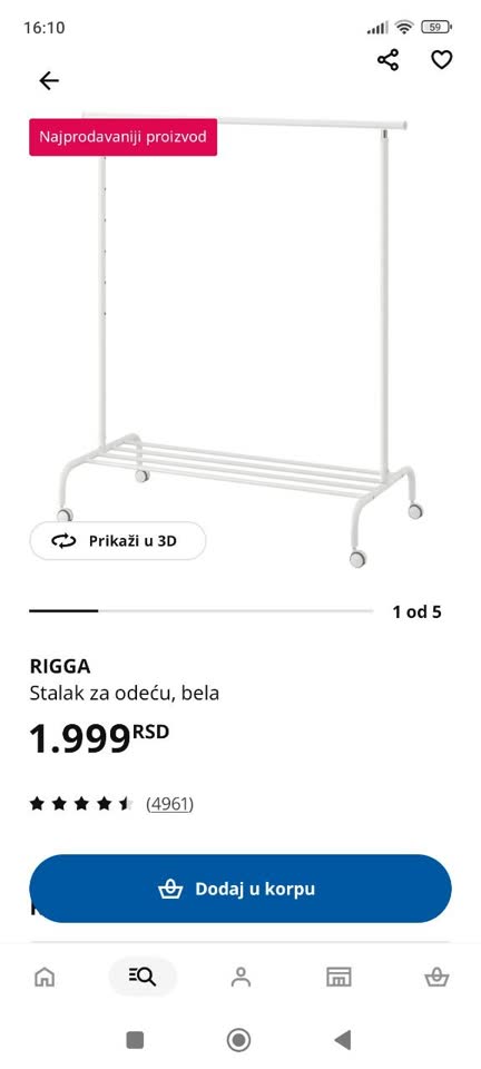 Vesaljka za odeću Ikea RIGGA