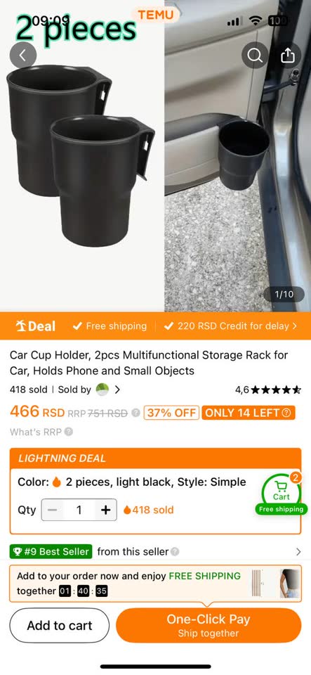 Prodaja automobilskih aksesoara sa Temu