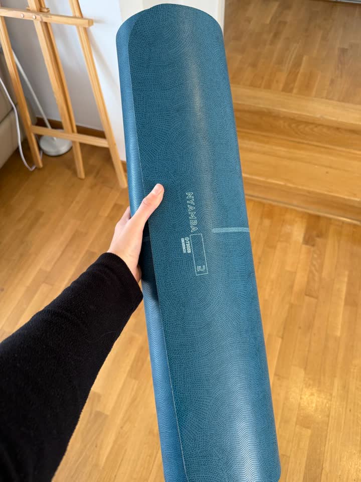Коврик для йоги Decathlon 8 мм, 173×61 см, тёмно-синий