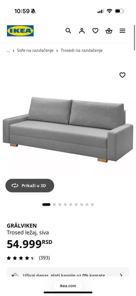 Диван-кровать Ikea GRÄLVIKEN