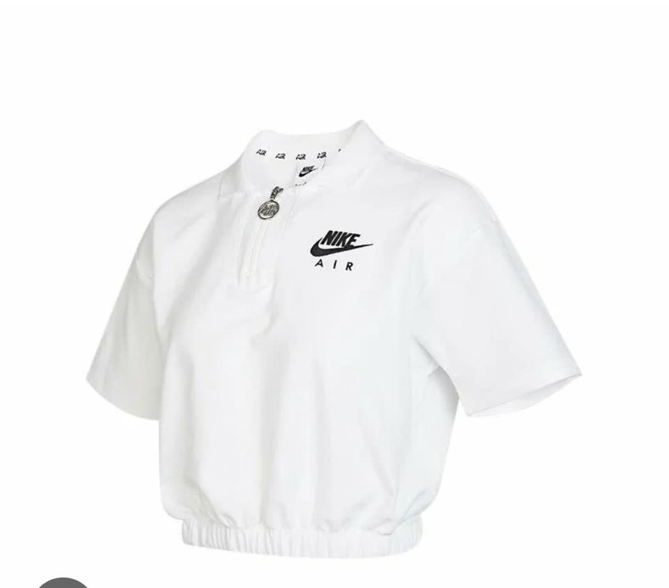 Skraćena bela polo majica Nike