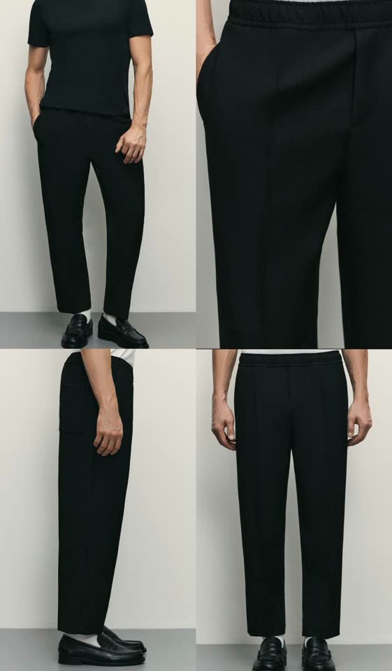 Абсолютно новые черные мужские теплые брюки Zara man