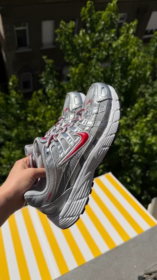 Nike P-6000 "Metallic Silver / Varsity Red"