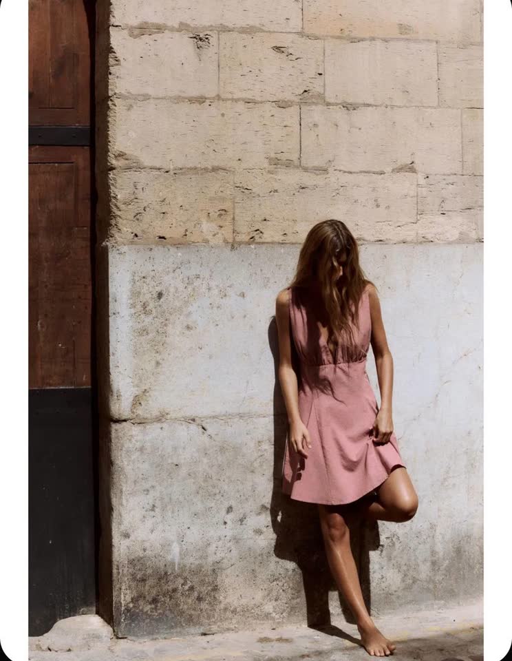 Lanena haljina ZARA