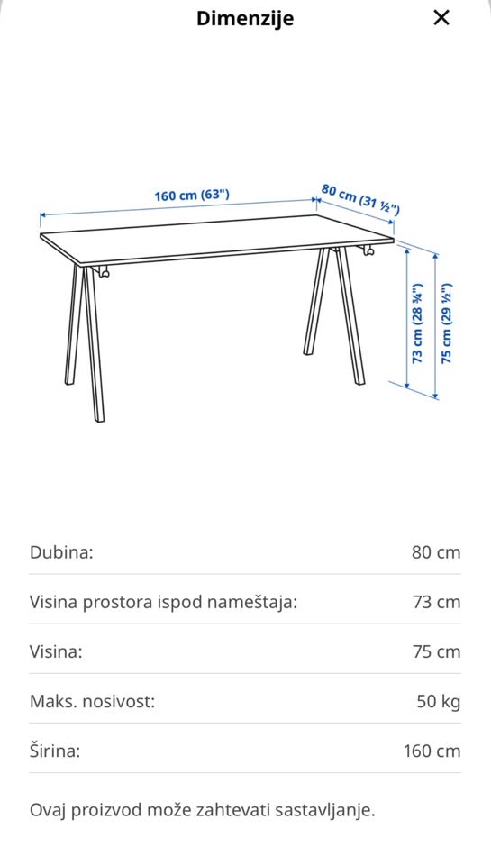 Veliki i čvrst radni sto