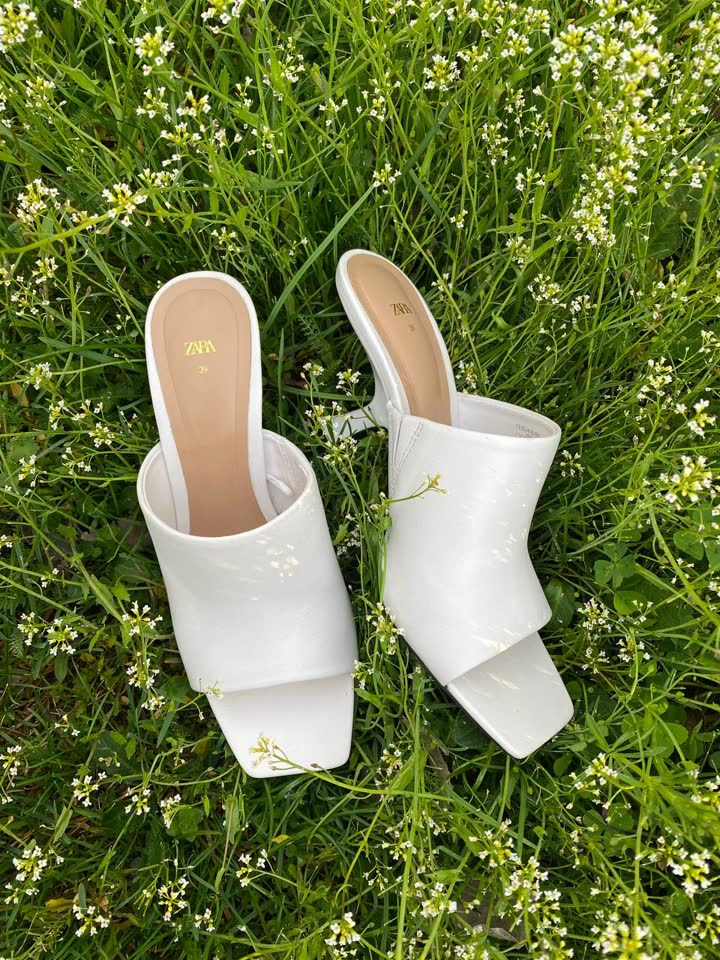 Мюли Zara кожаные