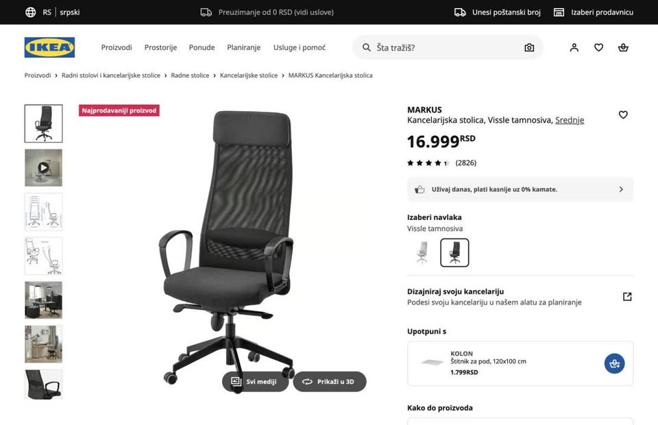 Kancelarijska stolica IKEA MARKUS