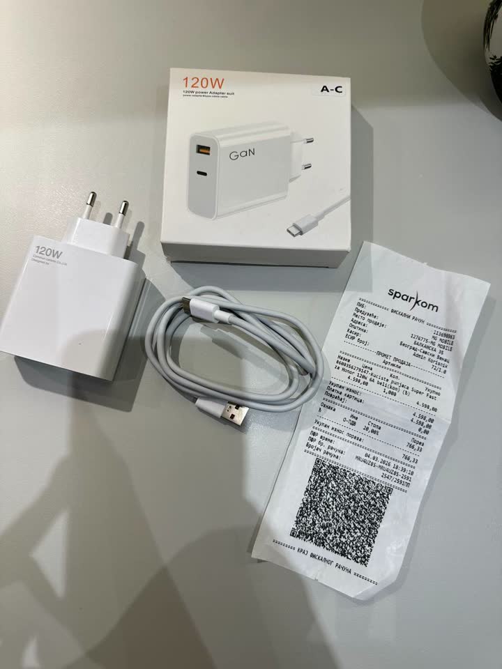Зарядное устройство GaN 120W (USB + Type-C)