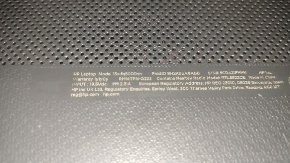 HP Laptop 15s-fq5001nm