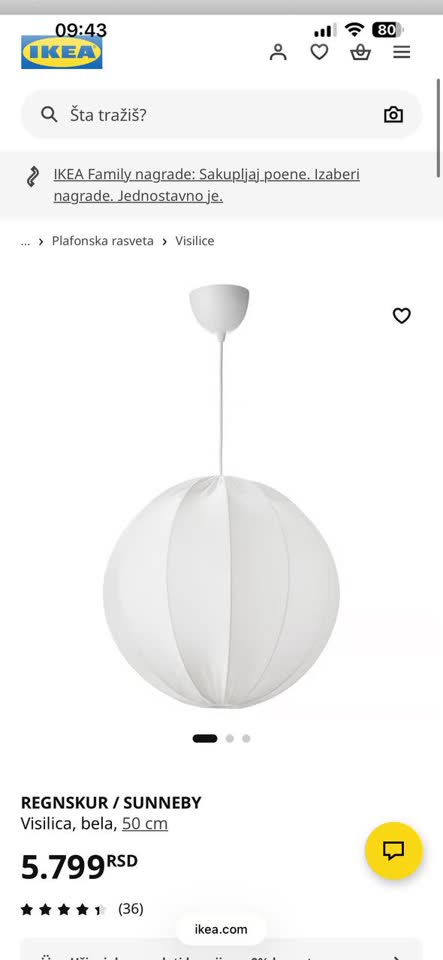 Visilica IKEA REGNSKUR