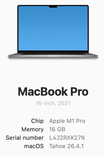 Продам MacBook Pro 16 M1 Pro 16 RAM/512 SSD