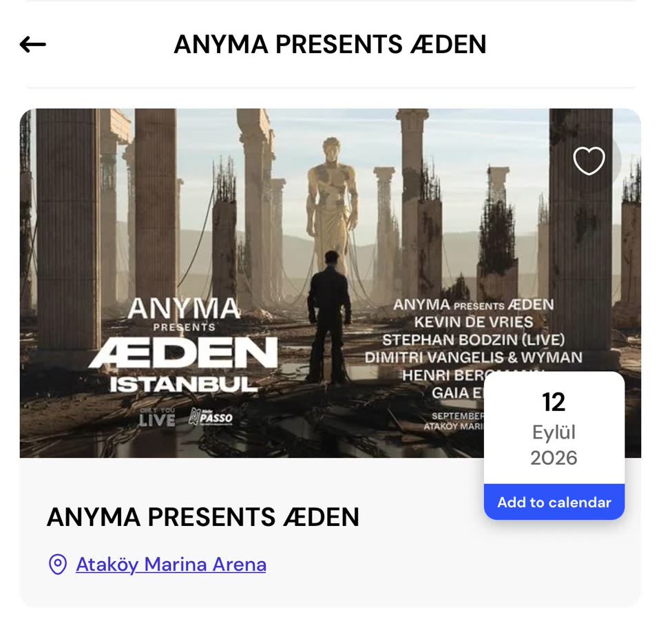 ANYMA ISTANBUL 2026